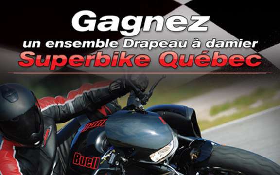 Quebec Superbike competition, hand in Buell and Pirelli