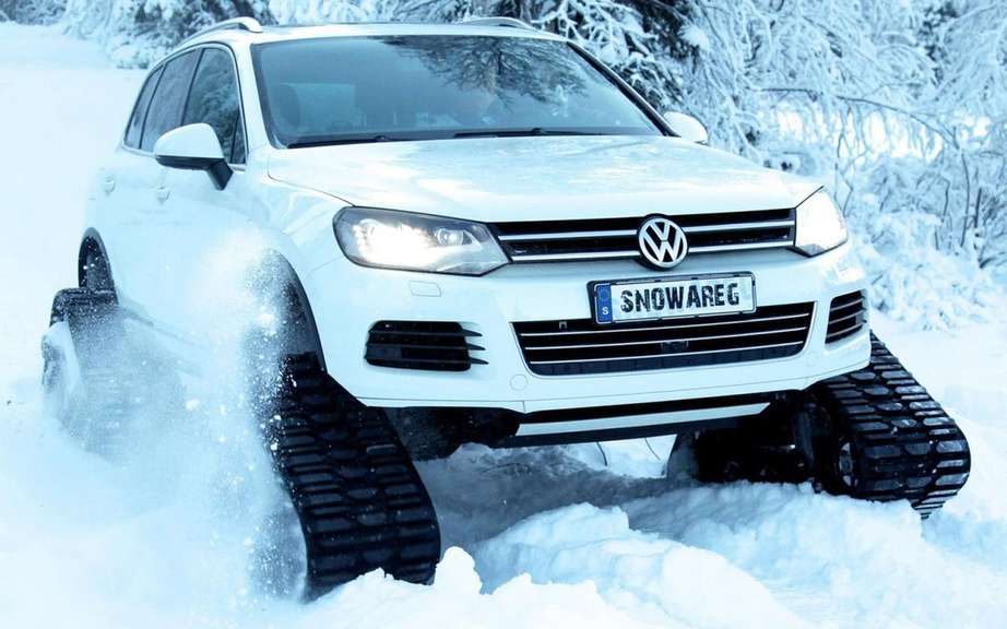 Snowareg Volkswagen: Touareg has tracked