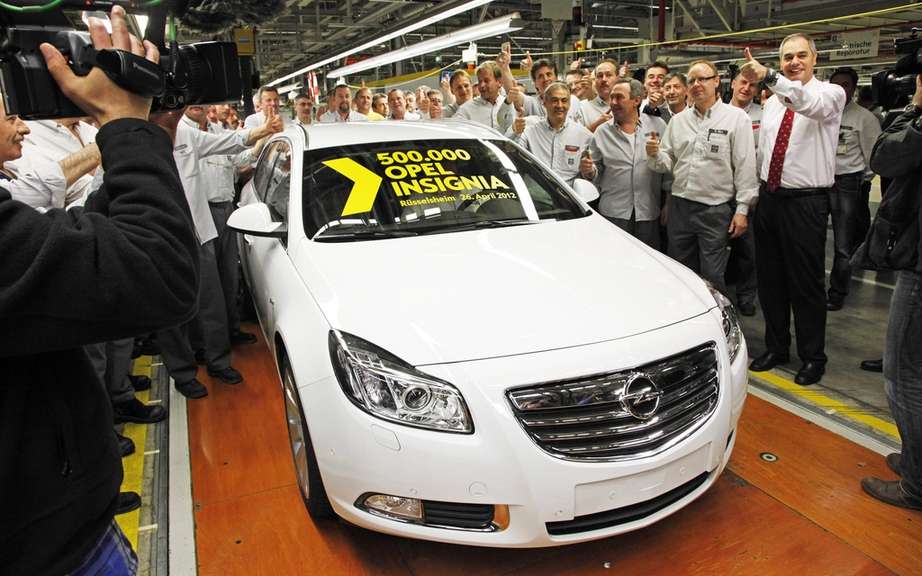 The 500 000th Opel Insignia leaves the factory of Russelsheim