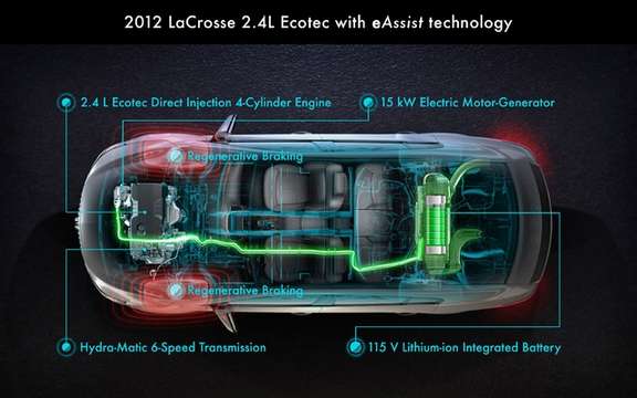 Buick LaCrosse eAssist 2012: charged from $ 35,415 picture #2