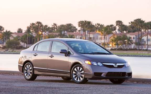 Honda civic best selling car in canada #1