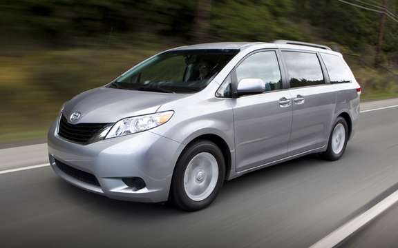 2011 Toyota Sienna: Recall of 12,600 vehicles