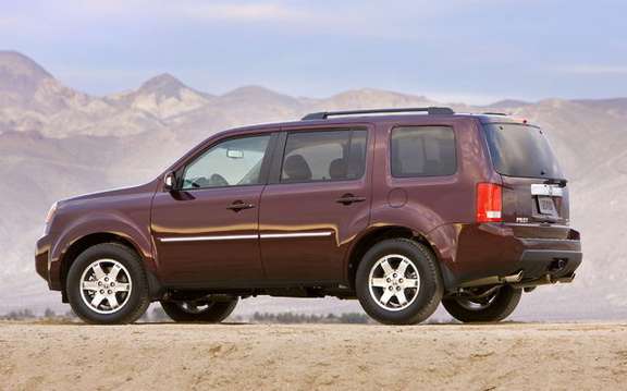 The 2009 Honda Pilot gets ratings the highest possible safety picture #2