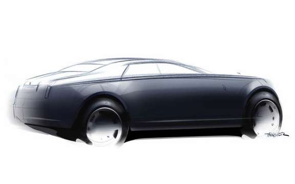 The manufacturer Rolls-Royce unveiled the first sketch of its RR4