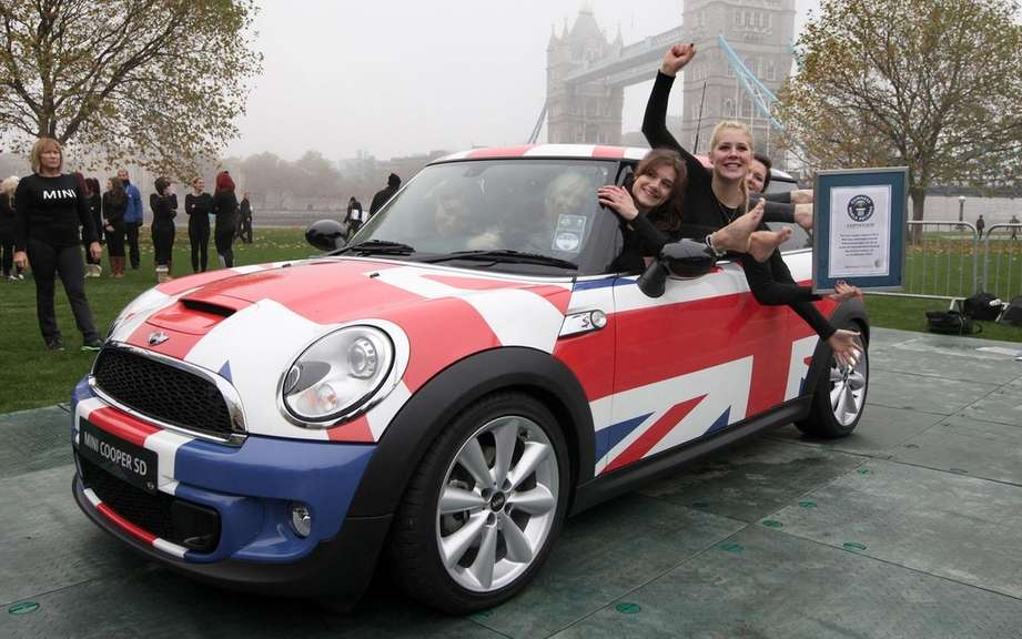 Mini Cooper welcoming 28 gymnasts for the Guinness World Records