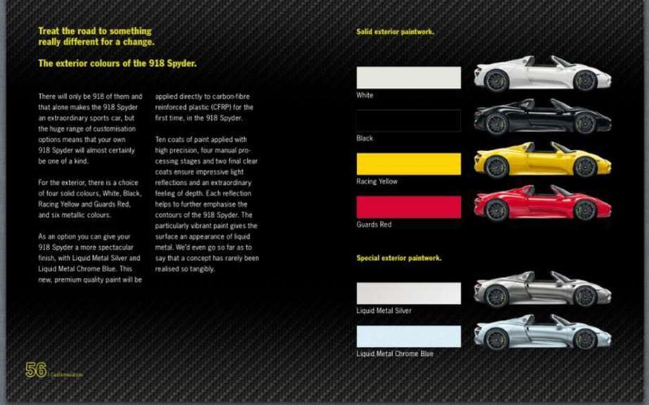 Porsche 918 Spyder: The brochure can be found on the Net picture #7