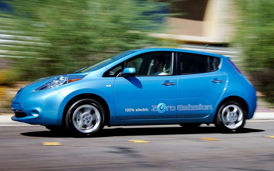 The fully electric Nissan Leaf offered as grand prize 