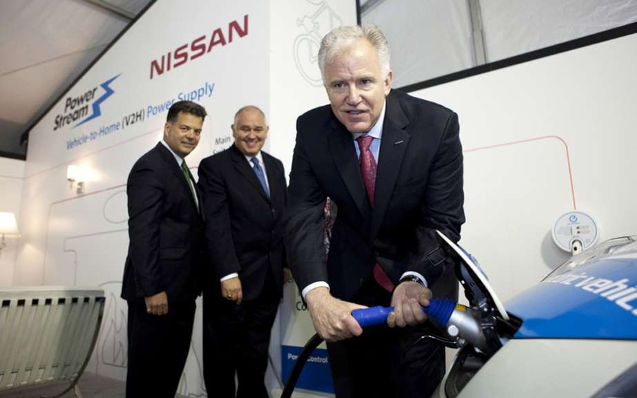 For the first time in Canada, Nissan Canada and PowerStream proceed with the demonstration of the system to recharge the Nissan LEAF based on the exchange of energy between the vehicle and the house