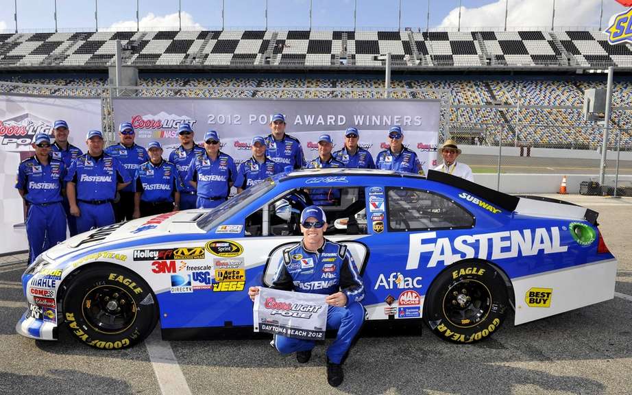 Carl Edwards on pole position for the Daytona 500