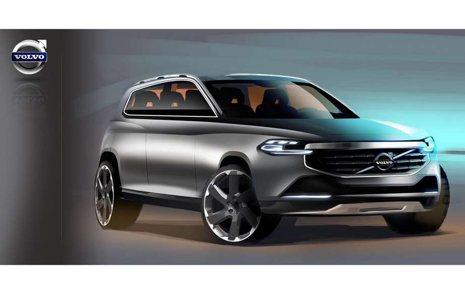 Volvo presents four sketches of the XC90 model coming ... picture #1