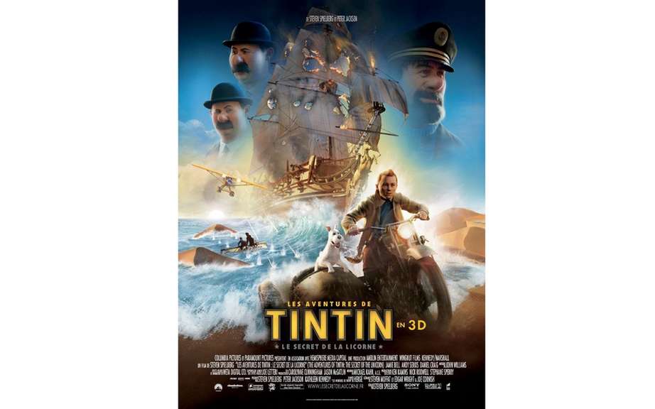 Peugeot official partner of the film "The Adventures of Tintin"